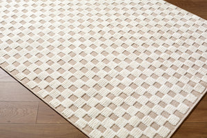Livabliss Lyna Art Deco Machine Woven Turkish Accent Rug Soft Pile for Entryways and Baths Beige, Cream 7'10" x 10'1" LYA2345-710101