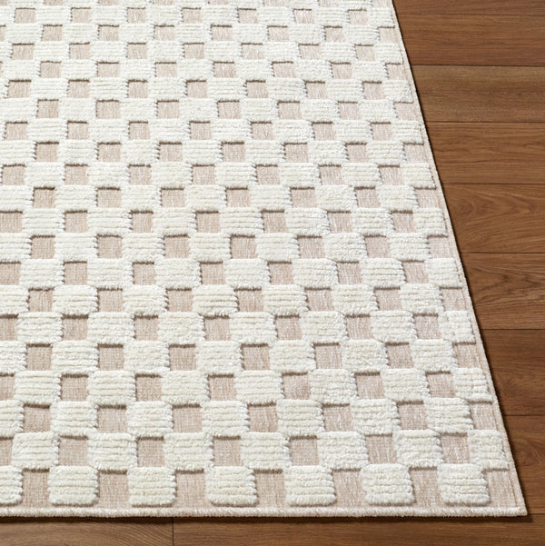 Livabliss Lyna Art Deco Machine Woven Turkish Accent Rug Soft Pile for Entryways and Baths Beige, Cream 7'10" x 10'1" LYA2345-710101