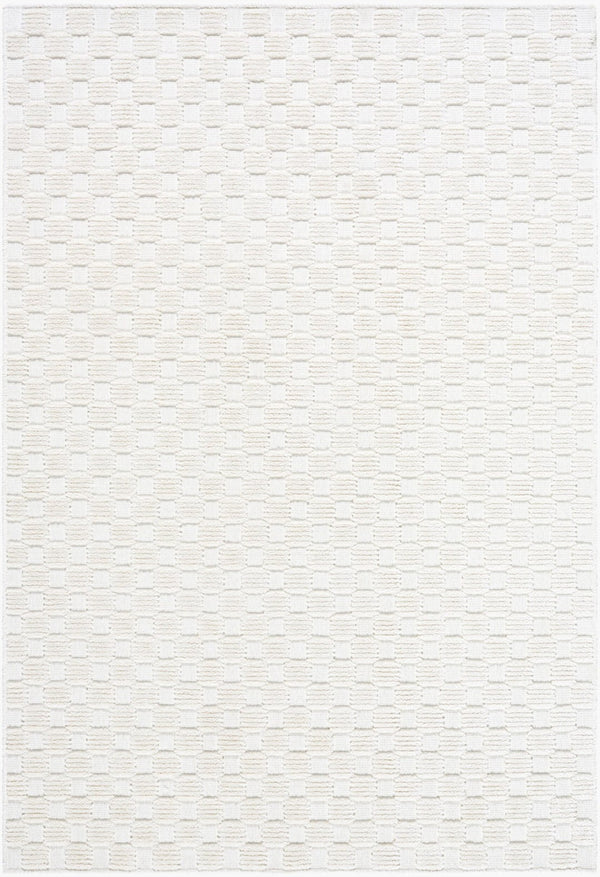 Livabliss Lyna Art Deco Machine Woven Turkish Polypropylene Rug for Entryways and Bathrooms Cream, White 2' x 2'10" LYA2346-2210