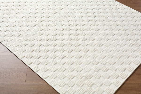 Livabliss Lyna Art Deco Machine Woven Turkish Polypropylene Rug for Entryways and Bathrooms Cream, White 2' x 2'10" LYA2346-2210