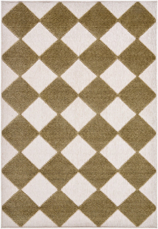 Livabliss Lyna Art Deco Machine Woven Accent Rug with Medium Pile for Entryways and Bedrooms Beige, Brown 2' x 2'10" LYA2348-2210