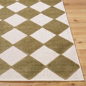 Livabliss Lyna Art Deco Machine Woven Accent Rug with Medium Pile for Entryways and Bedrooms Beige, Brown 2' x 2'10" LYA2348-2210