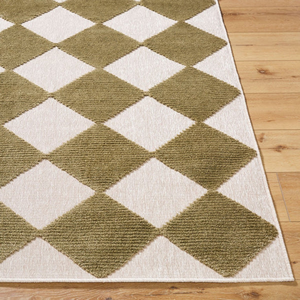 Livabliss Lyna Art Deco Machine Woven Accent Rug with Medium Pile for Entryways and Bedrooms Beige, Brown 2' x 2'10" LYA2348-2210