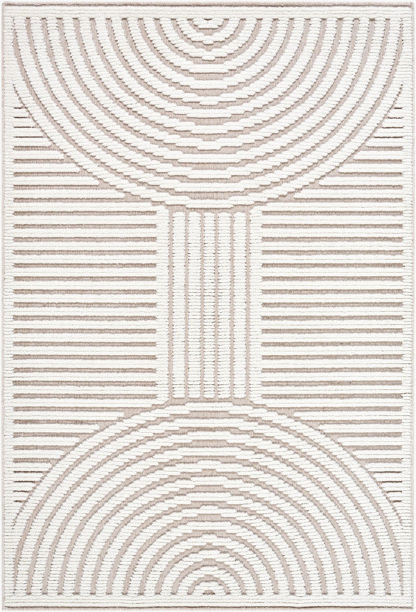 Livabliss Lyna Art Deco Accent Rug Machine Woven in Turkey for Entryways and High Traffic Zones Beige, Cream 2'7" x 7'2" LYA2353-2772