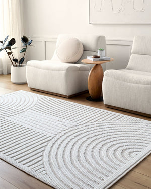 Livabliss Lyna Art Deco Accent Rug Machine Woven in Turkey for Entryways and High Traffic Zones Beige, Cream 2'7" x 7'2" LYA2353-2772