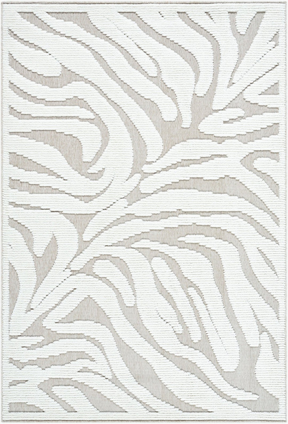 Livabliss Lyna Art Deco Machine Woven Polypropylene Accent Rug for Entryways and Kitchen Zones Beige, Cream 3'3" x 5' LYA2354-335