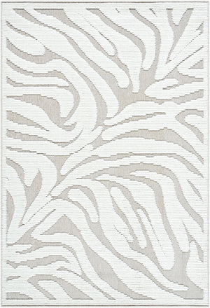 Livabliss Lyna Art Deco Machine Woven Polypropylene Accent Rug for Entryways and Kitchen Zones Beige, Cream 3'3" x 5' LYA2354-335