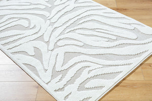 Livabliss Lyna Art Deco Machine Woven Polypropylene Accent Rug for Entryways and Kitchen Zones Beige, Cream 3'3" x 5' LYA2354-335