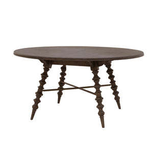 Revival Row Round Table Brown with Chimney Smoke Finish P348-DR-K4 Pulaski Furniture