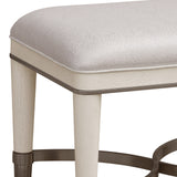 Grace Vanity Stool White with Opulent Opal Finish P377136 Pulaski Furniture