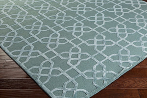 Surya Lydia 2' X 3' Hand Knotted Wool Rug - Luxurious Handmade Design For Timeless Home Elegance Light Sage Wool Lyd6005-69