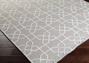 Surya Lydia 2' X 3' Hand Knotted Wool Rug - Luxurious Handmade Design For Timeless Home Elegance Gray Wool Lyd6006-69