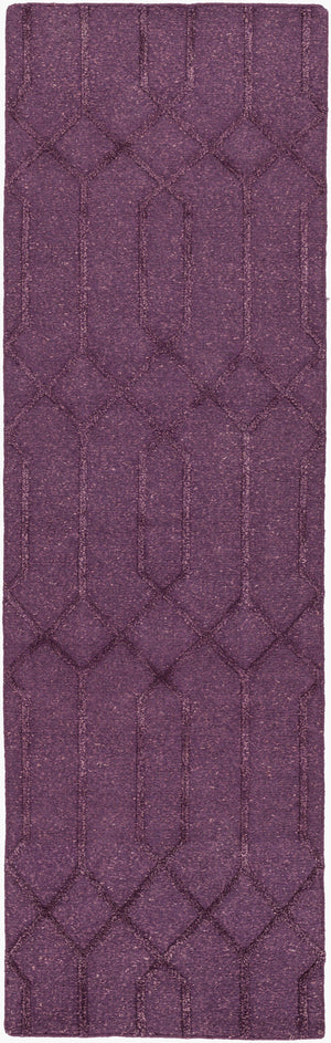 Surya Lydia 2' X 3' Hand Knotted Wool Rug - Luxurious Handmade Design For Timeless Home Elegance Dark Plum Wool,Viscose Lyd6009-268
