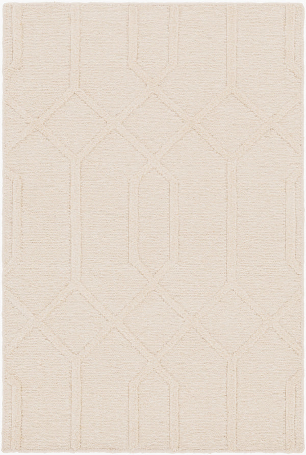 Surya Lydia 2' X 3' Hand Knotted Wool Rug - Luxurious Handmade Design For Timeless Home Elegance Beige Wool,Viscose Lyd6016-23