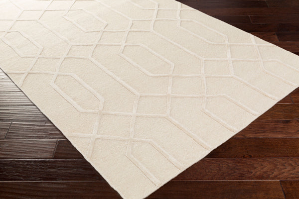 Surya Lydia 2' X 3' Hand Knotted Wool Rug - Luxurious Handmade Design For Timeless Home Elegance Beige Wool,Viscose Lyd6016-69