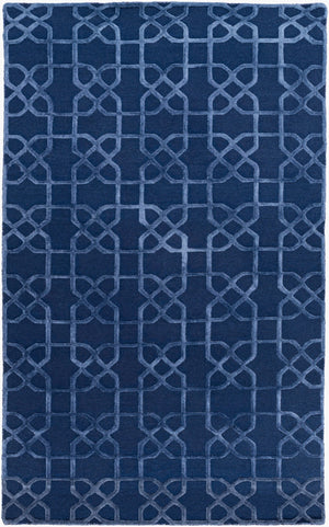 Surya Lydia 2' X 3' Hand Knotted Wool Rug - Luxurious Handmade Design For Timeless Home Elegance Dark Blue Wool Lyd6017-69