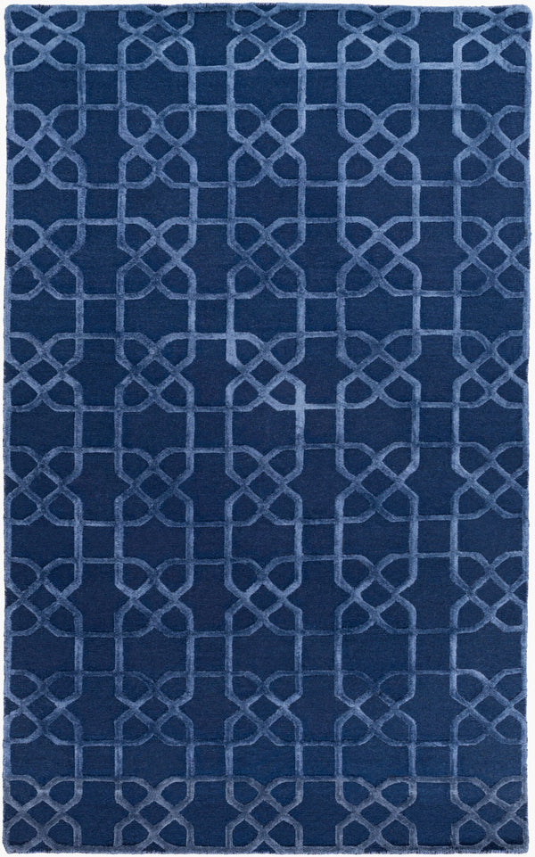 Surya Lydia 2' X 3' Hand Knotted Wool Rug - Luxurious Handmade Design For Timeless Home Elegance Dark Blue Wool Lyd6017-69