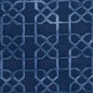 Surya Lydia 2' X 3' Hand Knotted Wool Rug - Luxurious Handmade Design For Timeless Home Elegance Dark Blue Wool Lyd6017-69