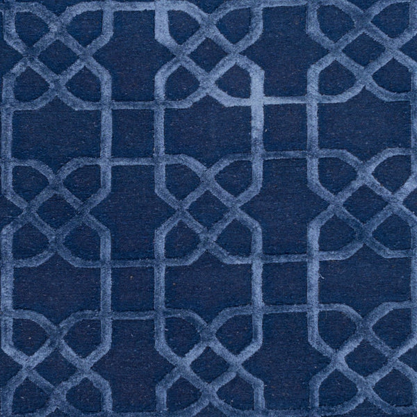 Surya Lydia 2' X 3' Hand Knotted Wool Rug - Luxurious Handmade Design For Timeless Home Elegance Dark Blue Wool Lyd6017-69
