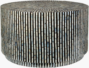Livabliss Lharysa Artisan Shell Surface Square Coffee Table for Eclectic Living Room Decor LYH-004