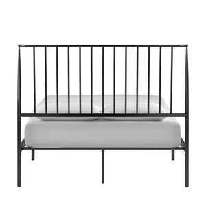 Homelegance By Top-Line Dante Metal Platform Bed with Curved Metal Headboard Black Metal