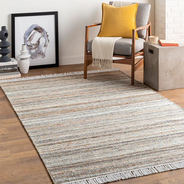 Lily LYI-2302 9' x 12' Handmade Rug LYI2302-912  Light Beige, Caramel, Charcoal, Off-White Surya