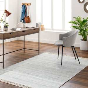 Lily LYI-2305 9' x 12' Handmade Rug LYI2305-912  Beige, Ice Blue, Pale Blue, Light Blue Surya