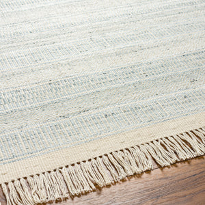 Lily LYI-2305 9' x 12' Handmade Rug LYI2305-912  Beige, Ice Blue, Pale Blue, Light Blue Surya