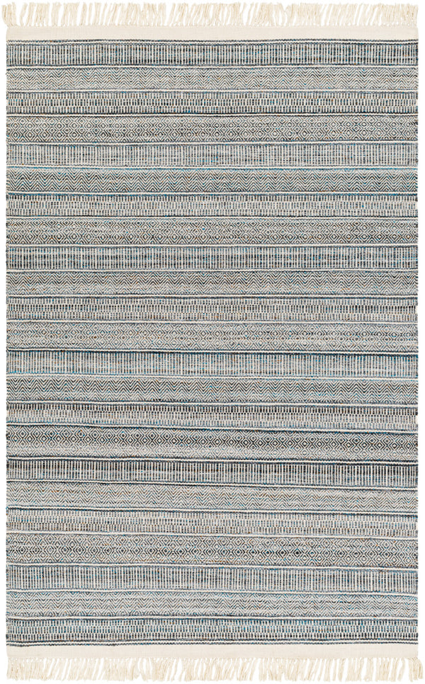 Lily LYI-2306 9' x 12' Handmade Rug LYI2306-912  Beige, Charcoal, Bright Blue, Medium Brown Surya