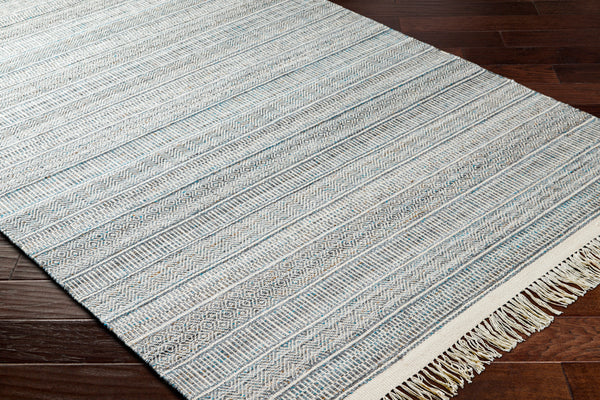 Lily LYI-2306 9' x 12' Handmade Rug LYI2306-912  Beige, Charcoal, Bright Blue, Medium Brown Surya