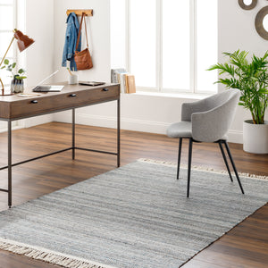 Lily LYI-2306 9' x 12' Handmade Rug LYI2306-912  Beige, Charcoal, Bright Blue, Medium Brown Surya