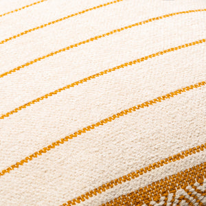 Surya Layton 14"L X 22"W Boho Chic Lumbar Pillow - Soft Cotton, Bold Colors & Intricate Patterns For Comfort Light Beige Cotton,Cotton Lyo001-1422p