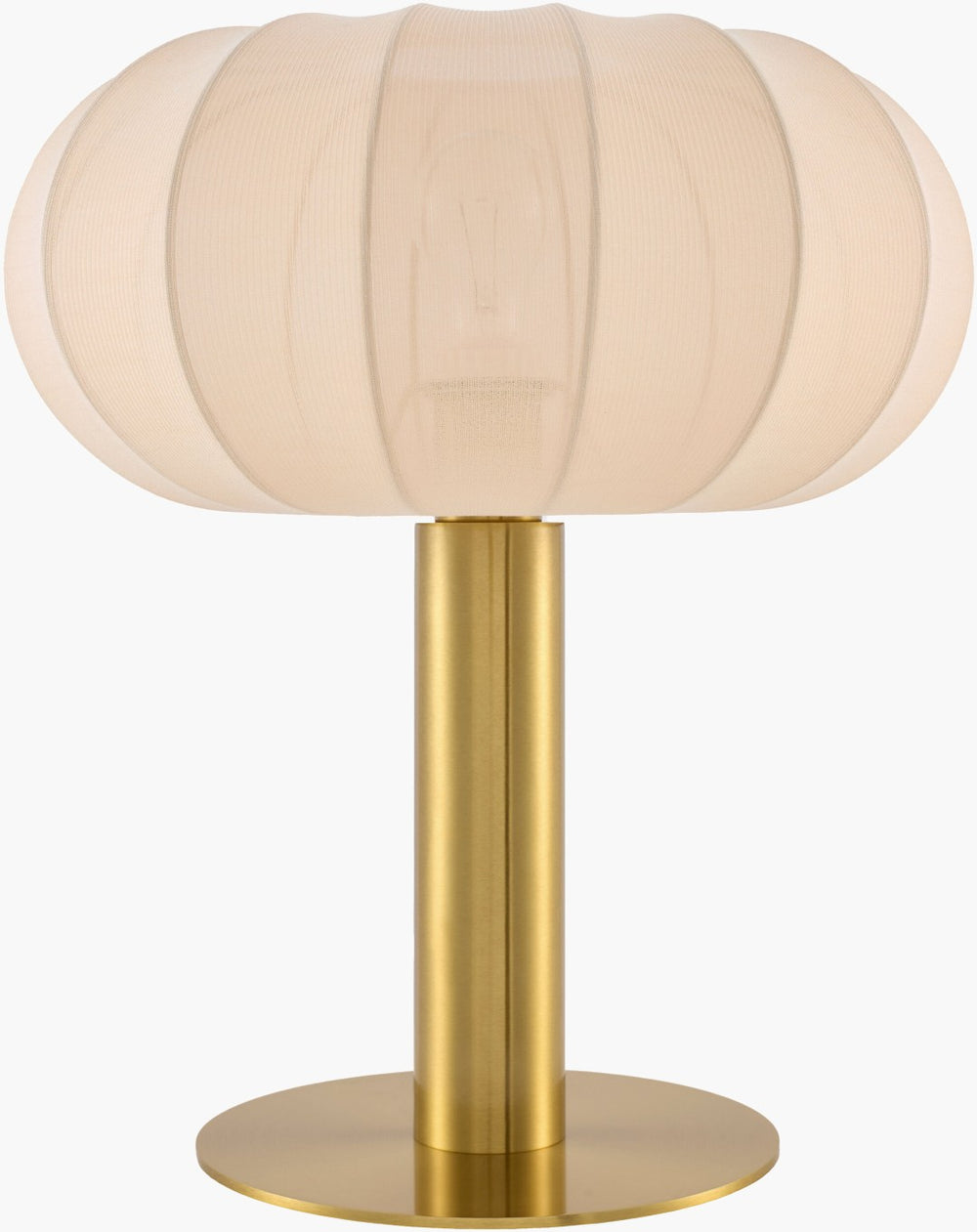 Livabliss Lyora Metal Base Table Lamp Cotton Felt Shade Warm Ambient Glow for Bedroom LYOR-001