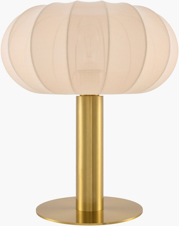 Livabliss Lyora Metal Base Table Lamp Cotton Felt Shade Warm Ambient Glow for Bedroom LYOR-001