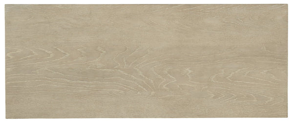 Hooker Furniture Cascade Credenza With Taupe Oak Veneer, Reeded Doors, Champagne Metal Base & Soft-Close Storage 6120-85006-80