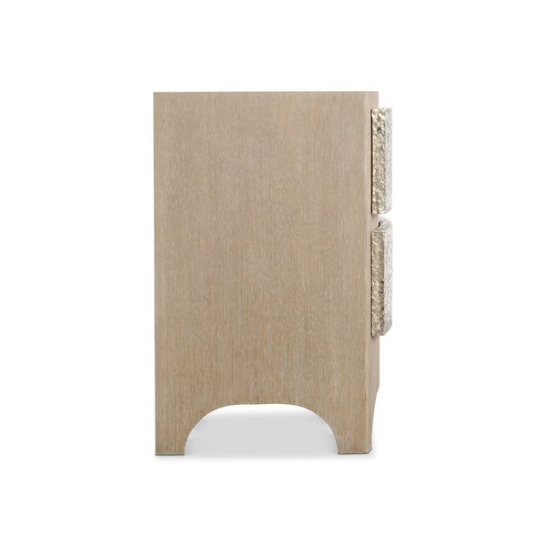 Bernhardt Bernhardt Konstance 2-drawer Nightstand with Usb Charging and Aluminum Wood Accents 357231