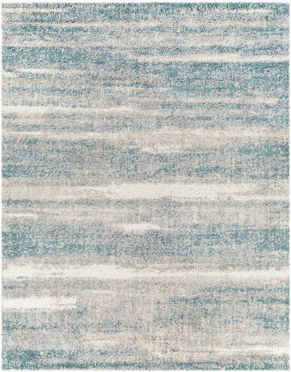 Livabliss Lyra Plush Shag Accent Rug Machine Woven Polypropylene for Modern Minimalist Spaces Blue, Medium Gr 7'10" x 10'2" LYR2300-710103