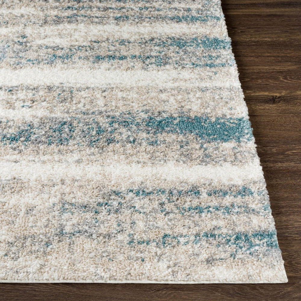 Livabliss Lyra Plush Shag Accent Rug Machine Woven Polypropylene for Modern Minimalist Spaces Blue, Medium Gr 5'3" x 7'3" LYR2300-5373