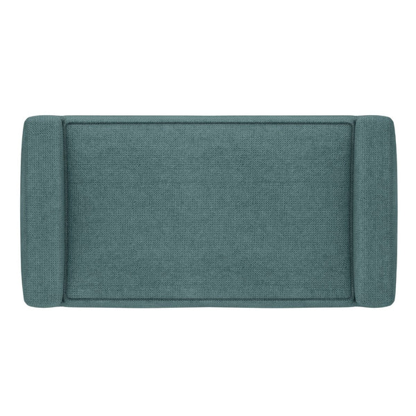 English Elm Scott - Contemporary Smoky Teal Ottoman Bench For Versatile Seating & Stylish Home Accent Decor B136P159256-GIGA
