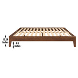 Steve Silver Nix King Platform Bed in Brown, Solid Pine Construction with Dual-Zone Support and Under Bed Storage - 79.50 x 75.50 x 12.25