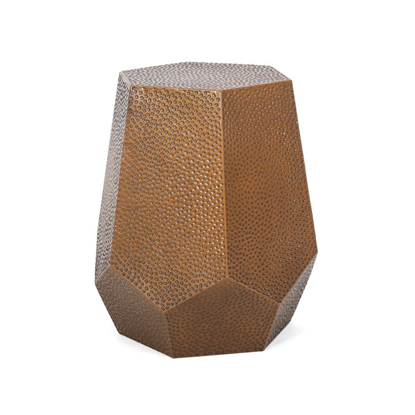 English Elm Christopher Knight Home® - METAL Modern Hammered Iron Geometric Side Table — Sleek Brushed Finish, Sturdy 80 lb Capacity Antique Bronze 72228.00BRZBRSANT