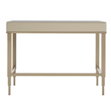 Homelegance By Top-Line Malik Beveled Mirrored Accent 1-Drawer Office Writing Desk Gold Mirror