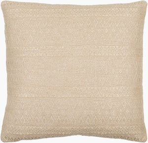 Surya Lynx Elegant 18" Accent Pillow – Stylish Linen & Cotton Blend For Comfort And Sophistication In Decor Tan Linen,Cotton,Polyester,Linen,Cotton,Polyester Lyx001-2222