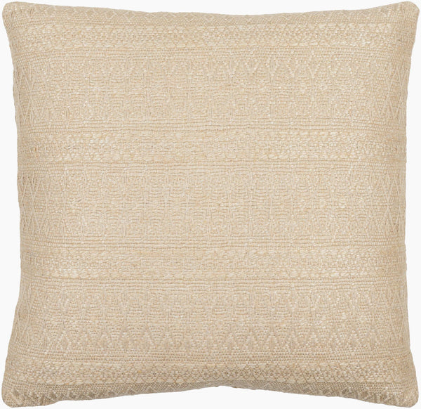 Surya Lynx Elegant 18" Accent Pillow – Stylish Linen & Cotton Blend For Comfort And Sophistication In Decor Tan Linen,Cotton,Polyester,Linen,Cotton,Polyester Lyx001-2222