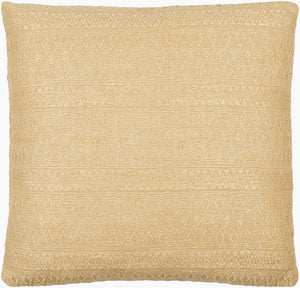 Surya Lynx Elegant 18" Accent Pillow – Stylish Linen & Cotton Blend For Comfort And Sophistication In Decor Tan Linen,Cotton,Polyester,Linen,Cotton,Polyester Lyx002-2222