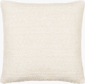 Surya Lynx Elegant 18" Accent Pillow – Stylish Linen & Cotton Blend For Comfort And Sophistication In Decor Ivory Linen,Cotton,Polyester,Linen,Cotton,Polyester Lyx003-2020p