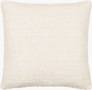 Surya Lynx Elegant 18" Accent Pillow – Stylish Linen & Cotton Blend For Comfort And Sophistication In Decor Ivory Linen,Cotton,Polyester,Linen,Cotton,Polyester Lyx003-2020p
