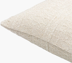 Surya Lynx Elegant 18" Accent Pillow – Stylish Linen & Cotton Blend For Comfort And Sophistication In Decor Ivory Linen,Cotton,Polyester,Linen,Cotton,Polyester Lyx003-2020p