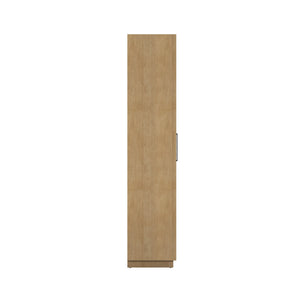 A.R.T. Furniture Loft Etagere Bookcase: Modern Figured Maple Design With Textured Fabric Door & Stylish Shelves Brown Material(S), Poplar,Rubberwood,Figured Maple And Fabric 335401-1911