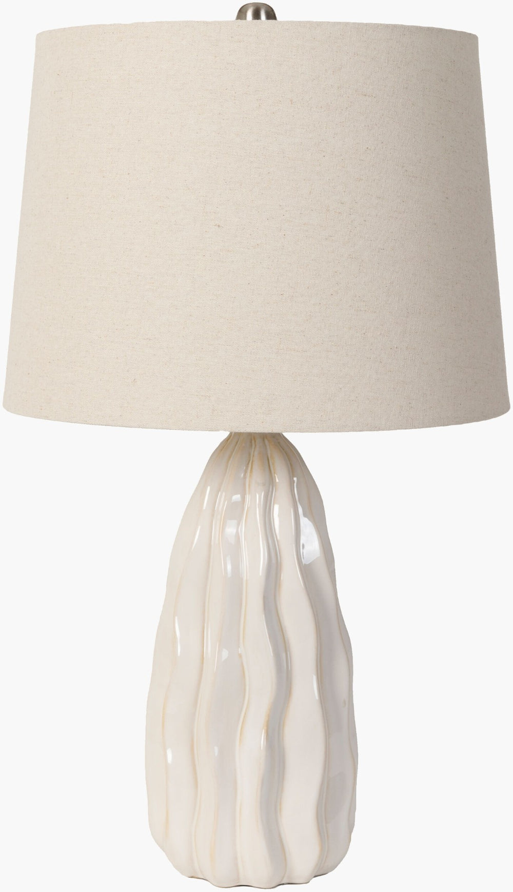 Livabliss Liza Ceramic Base Table Lamp with Linen Shade for Bedroom or Living Room Decor LZA-001